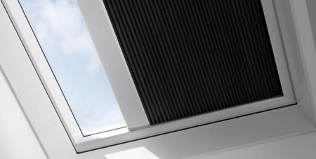VELUX blackout energy pleated blind for flat roof, doublepleated